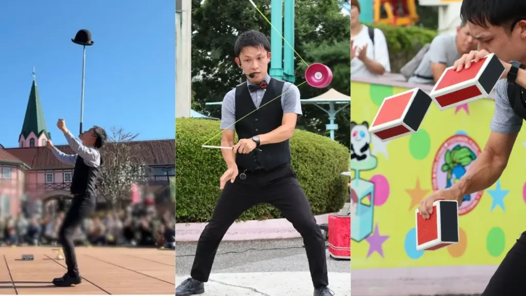 パフォーマーたっきんパフォーマンス写真3枚