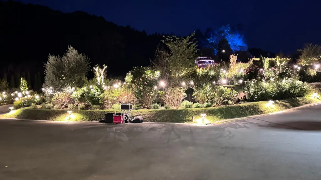 いばらきフラワーパーク大道芸チケット売り場前ポイント